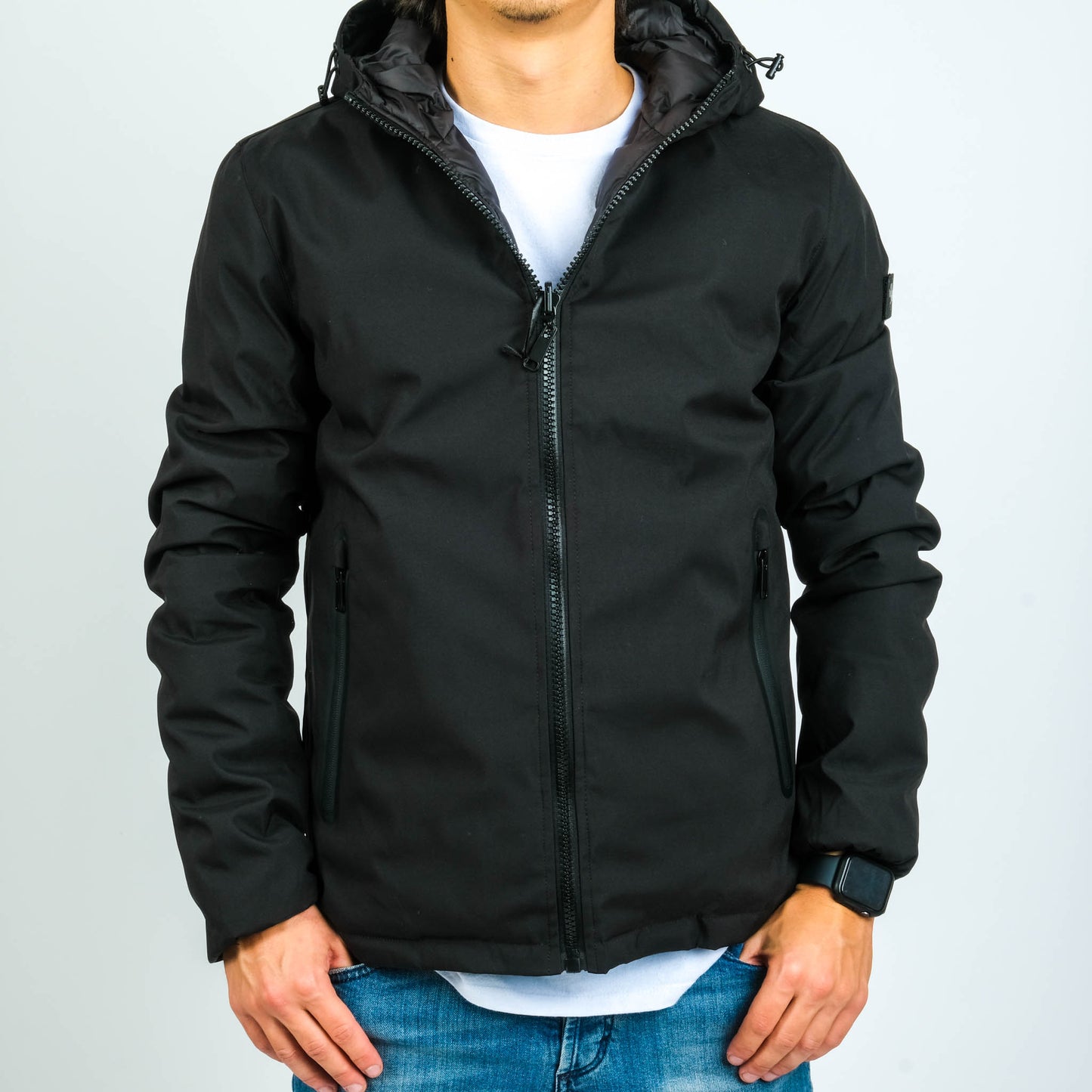 Bellini Milano Bomber Corto Double-Face Nero