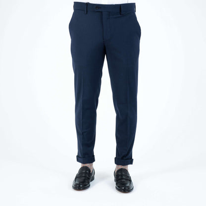 Langella Pantalone Fresco Lana Blu