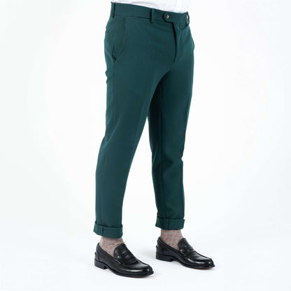 Langella Pantalone Fresco Lana Verde