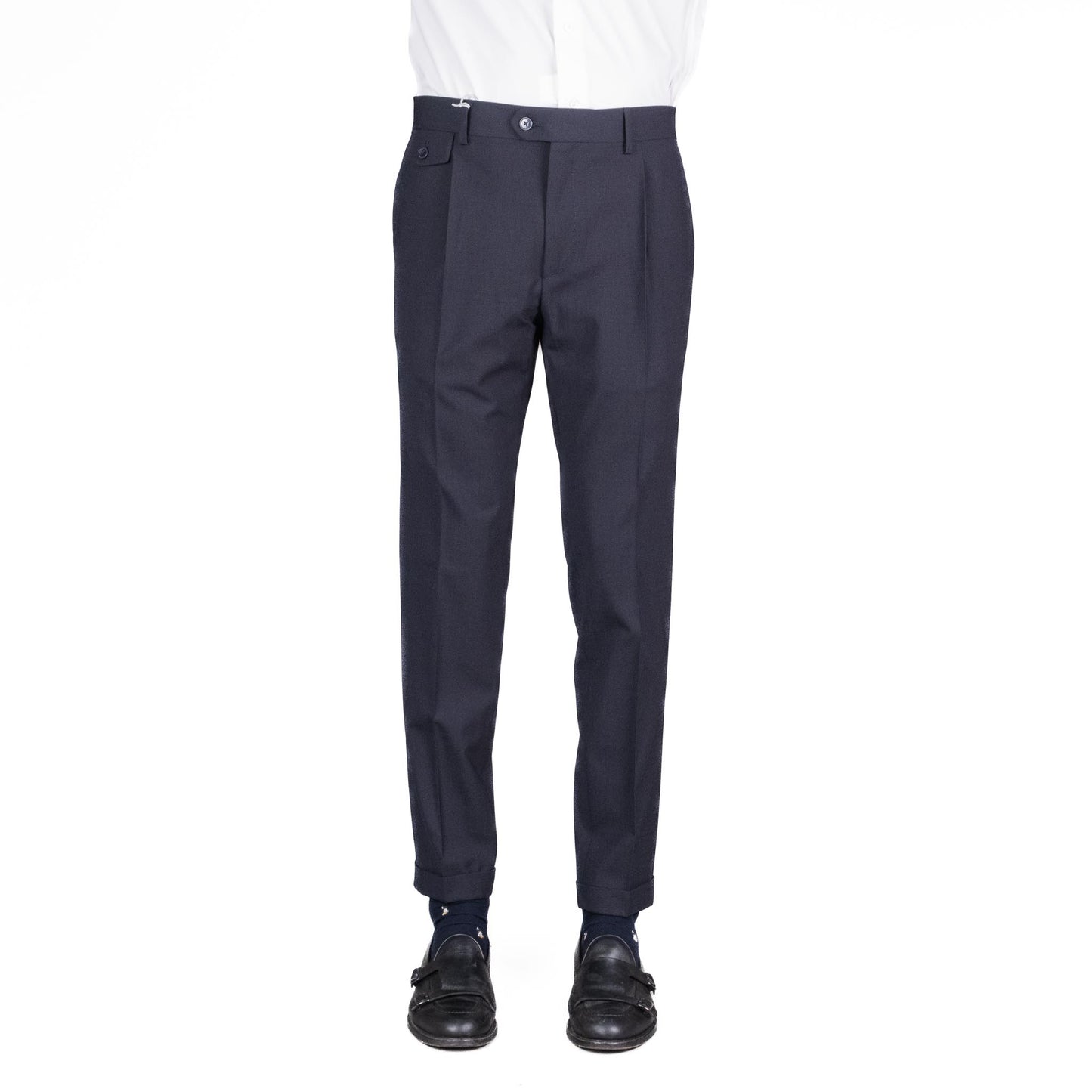 Pantalone Langella Classico Fresco Lana Blu