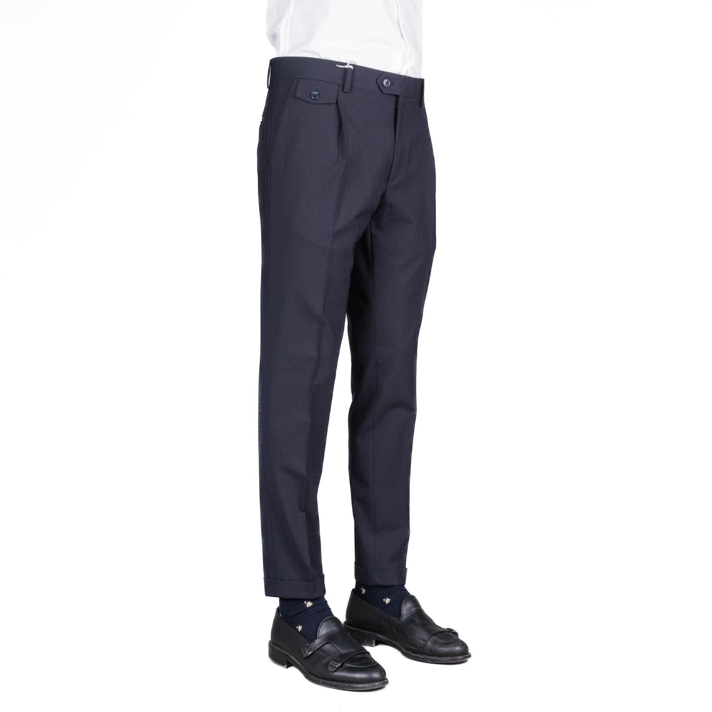 Pantalone Langella Classico Fresco Lana Blu