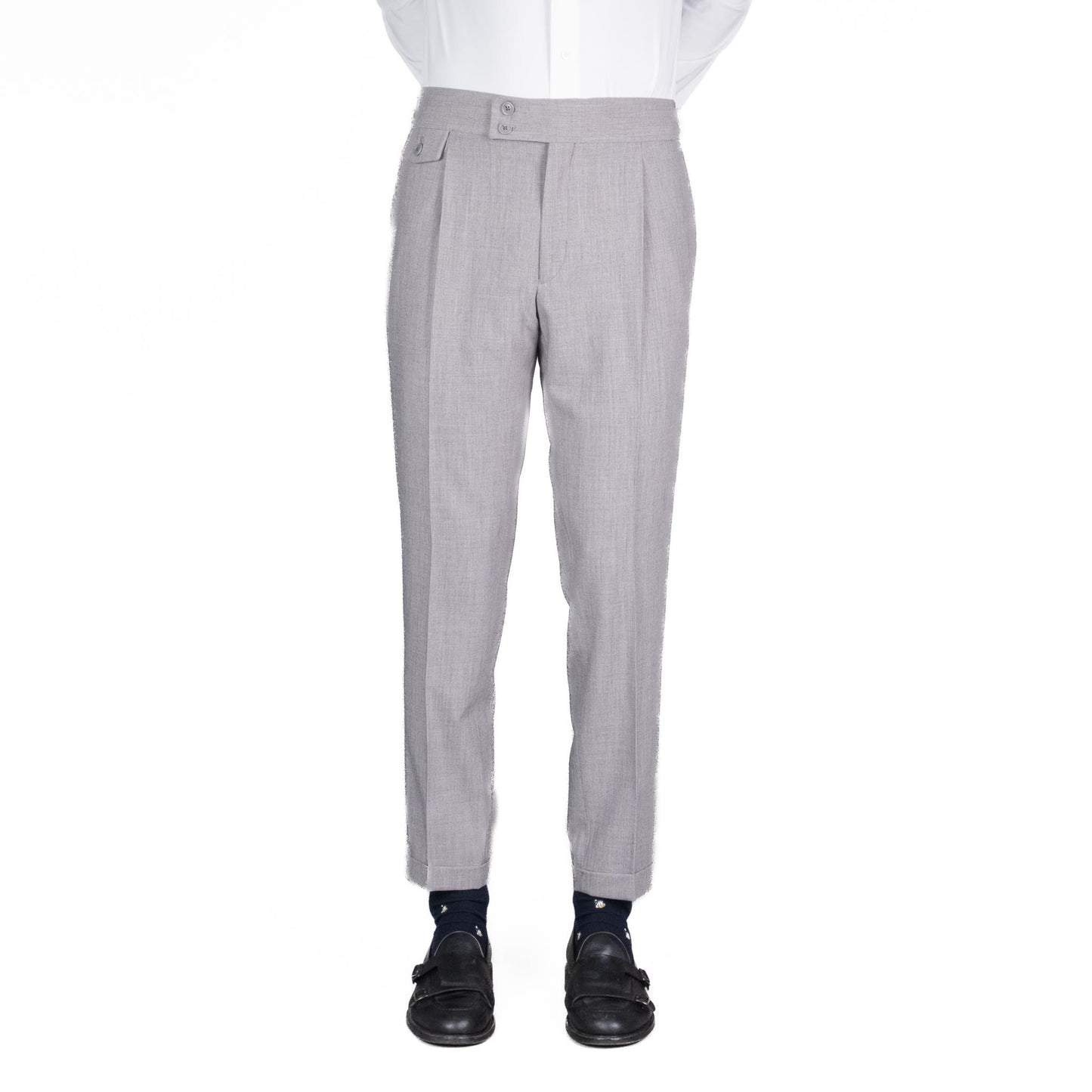 Pantalone Langella Fibbia Grigio Chiaro