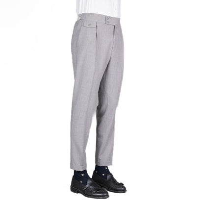 Pantalone Langella Fibbia Grigio Chiaro