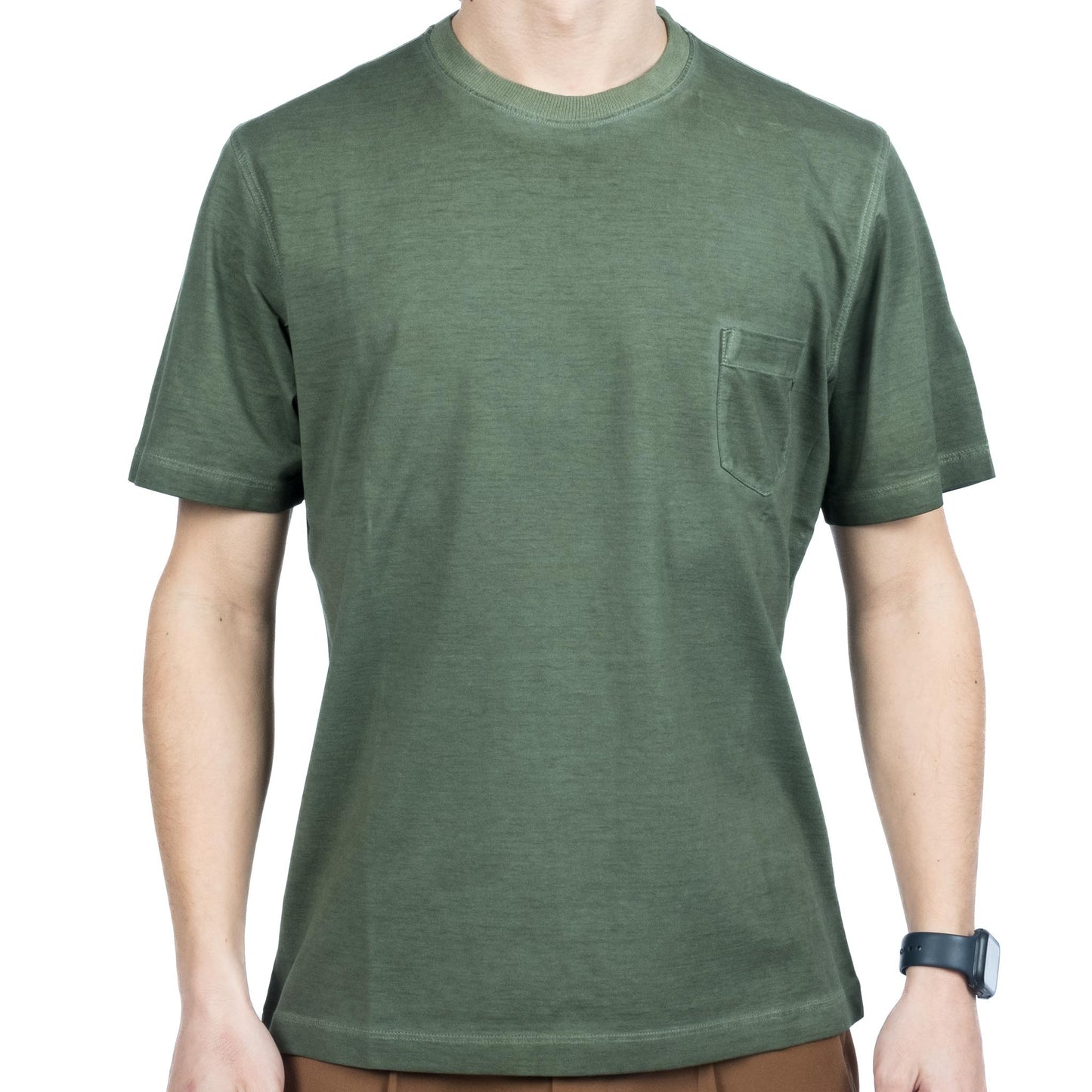 T-Shirt Pitone Taschino Filo Di Scozia Verde