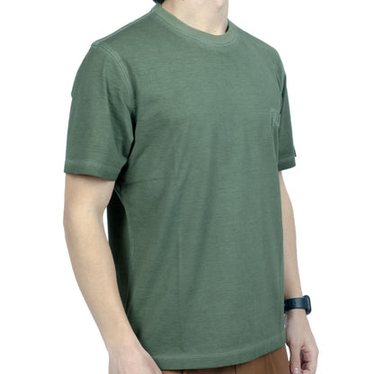 T-Shirt Pitone Taschino Filo Di Scozia Verde