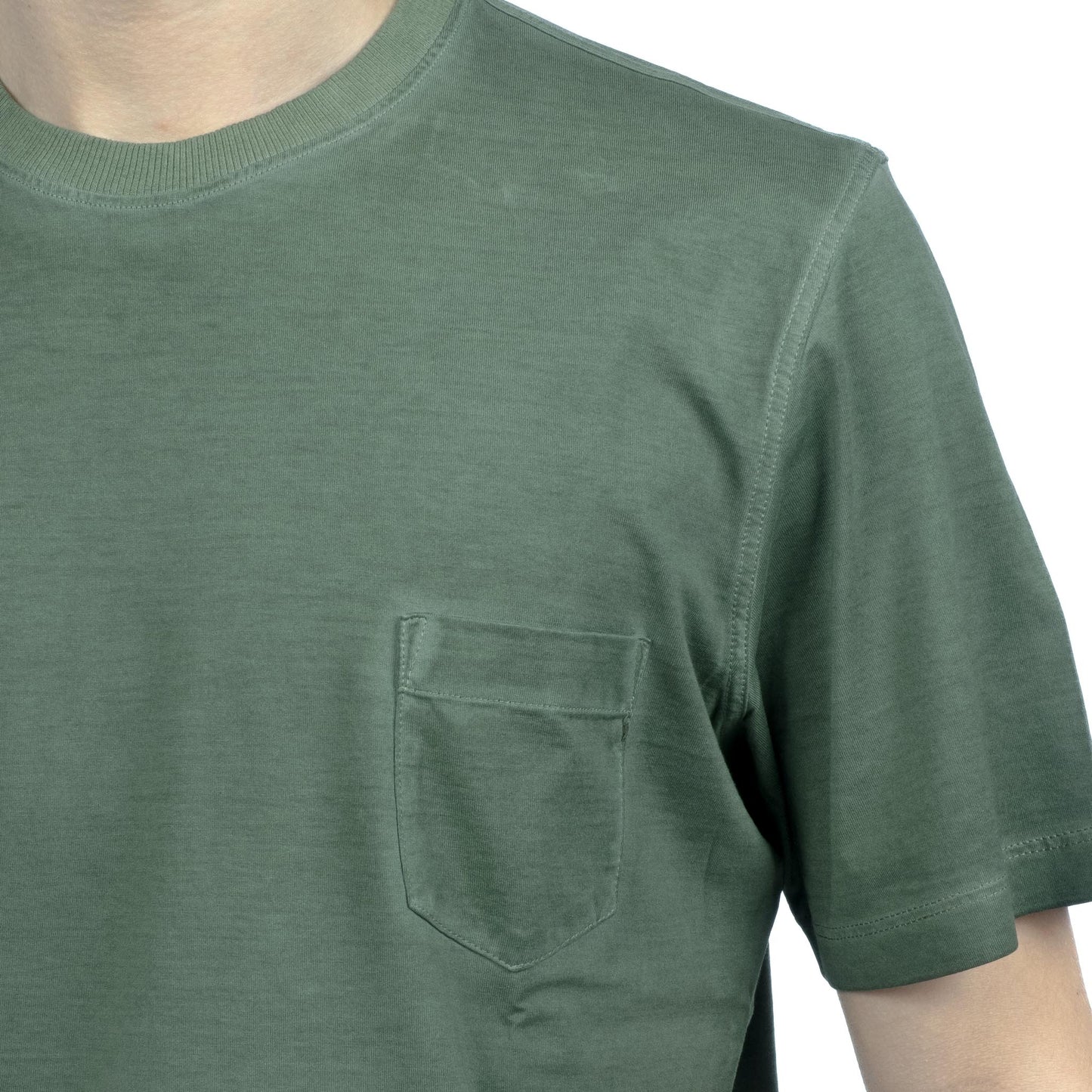 T-Shirt Pitone Taschino Filo Di Scozia Verde