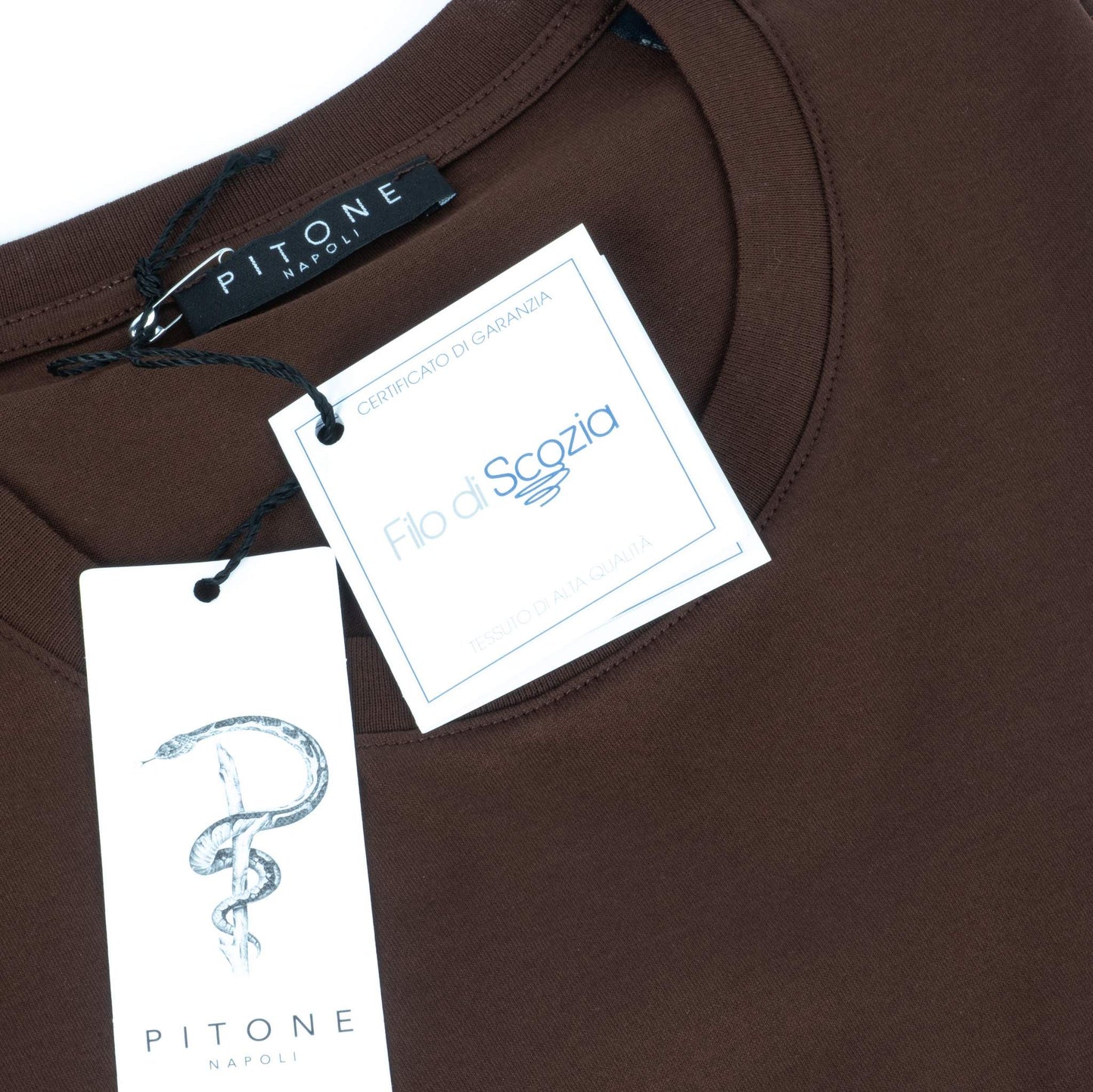 T-Shirt Pitone Filo Di Scozia Moro